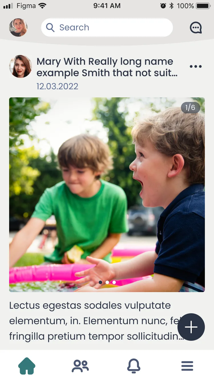 Pletly mobile app feed